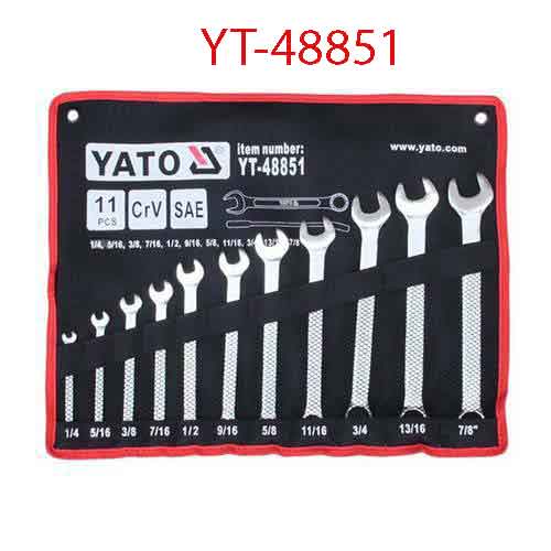 11 cái Bộ cờ lê vòng miệng hệ inch 1/4