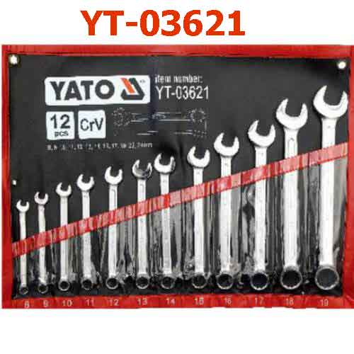 12 cái Bộ cờ lê vòng miệng hệ mét  8-19mm YATO YT-03621