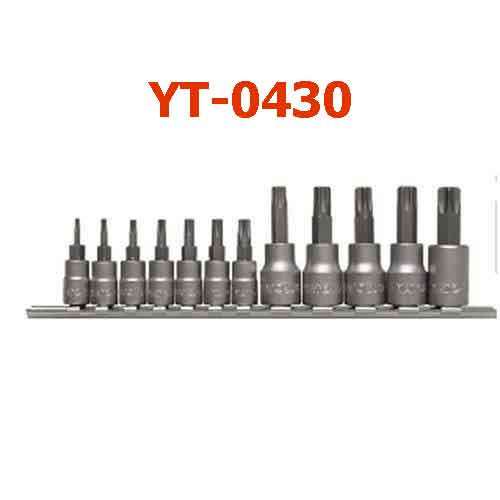 12 cái Bộ tuýp mũi sao 6 cạnh 1/4''-3/8