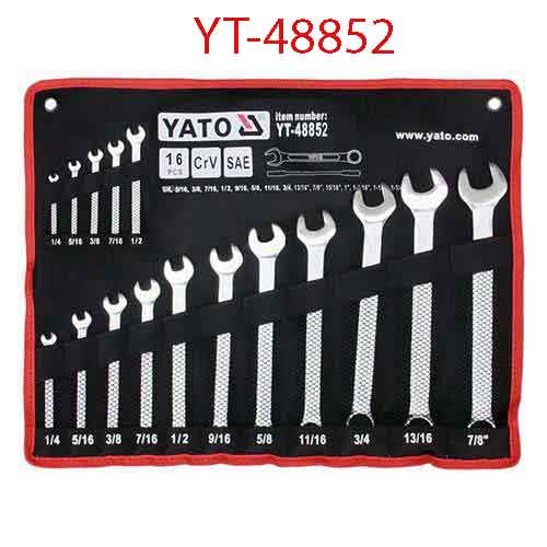 16 cái Bộ cờ lê vòng miệng hệ inch YATO YT-48852