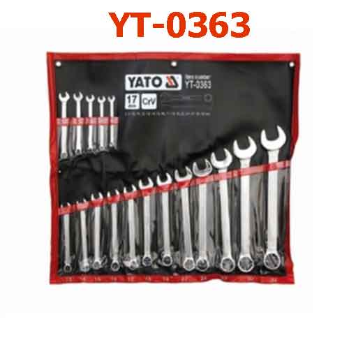 17 cái Bộ cờ lê vòng miệng hệ mét 8-32mm YATO YT-0363