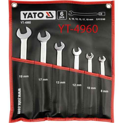 6 cái Bộ cờ lê miệng điếu 8, 10, 12, 13, 17, 19mm YATO YT-4960
