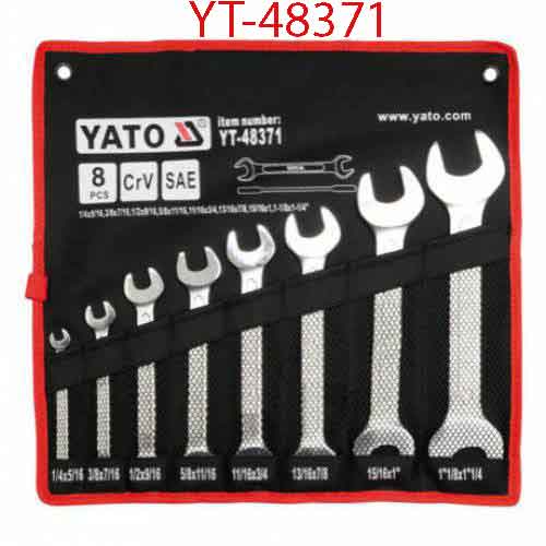 8 cái Bộ cờ lê 2 đầu miệng  (bóng mờ) hệ inch Từ 1/4''-1-1/8