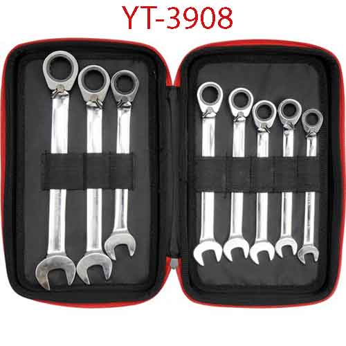 8 cái Bộ cờ lê vòng miệng tự động đảo chiều có khóa YATO YT-3908