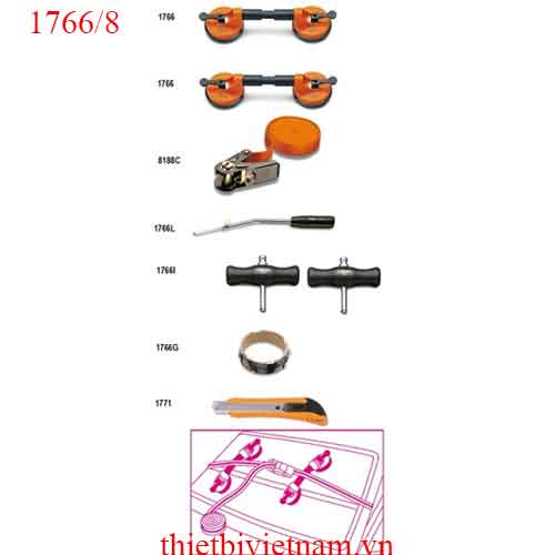8 TOOLS FOR CAR GLASS WINDOWS BETA MODEL 1766/8