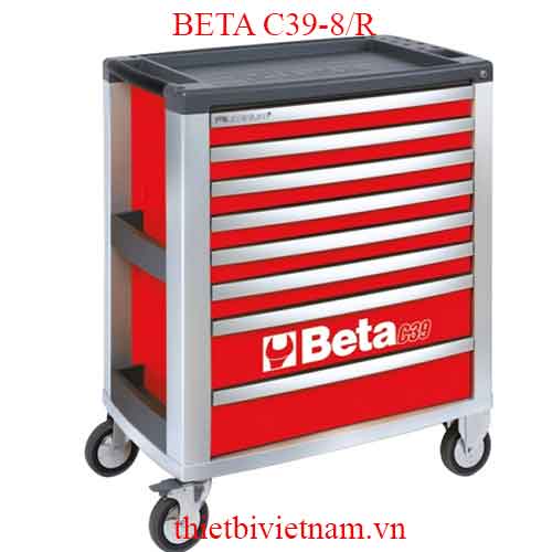 8/R-MOBILE ROLLER CAB 8 DRAWERS RED BETA MODEL C39-8/R