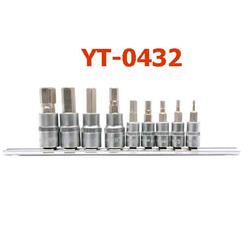 9 PCS Bộ tuýp mũi Lục giác 1/4''-3/8