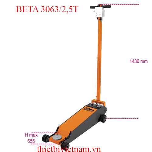 AIR HYDRAULIC JACK, 2.5 TONS BETA MODEL 3063/2,5T