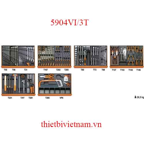 ASSORTMENT OF 142 TOOLS BETA MODEL 5904VI/3T