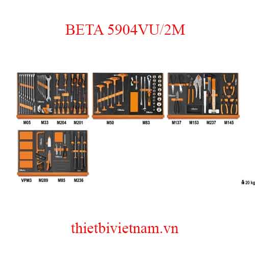ASSORTMENT OF 151 TOOLS BETA MODEL 5904VU/2M