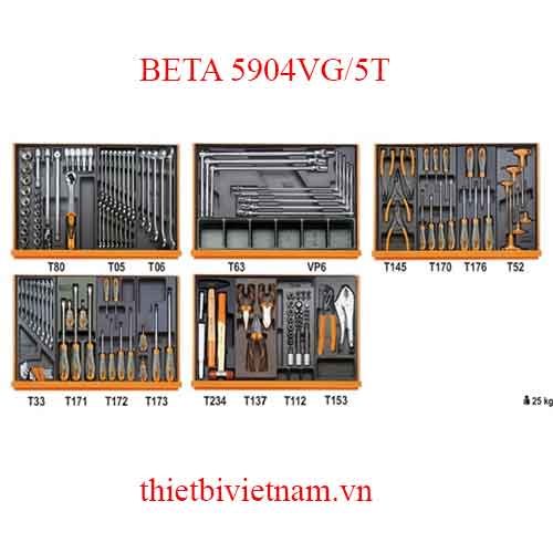 ASSORTMENT OF 153 TOOLS BETA MODEL 5904VG/5T