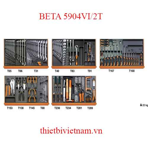 ASSORTMENT OF 153 TOOLS BETA MODEL 5904VI/2T