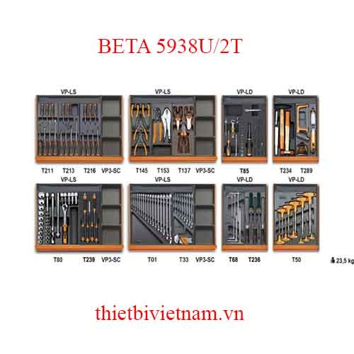 ASSORTMENT OF 210 TOOLS BETA MODEL 5938U/2T