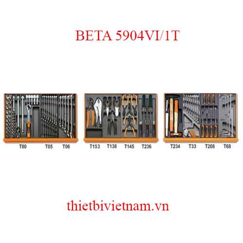 ASSORTMENT OF 98 TOOLS BETA MODEL 5904VI/1T