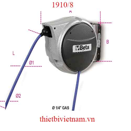 AUTOMATIC HOSE REEL ALUMINIUM BETA MODEL 1910/8