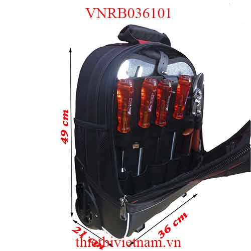 Balo đựng dụng cụ có cần kéo CSPS 36cm Model VNRB036101