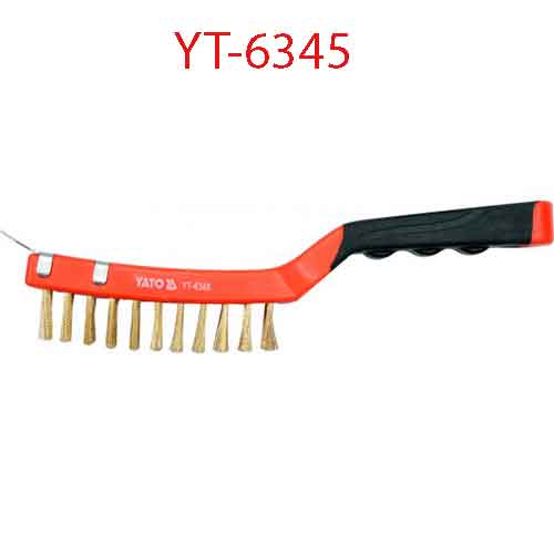 Bàn chải dây sắt có lưỡi cạo4x11 ROWS L=290mm YATO YT-6345