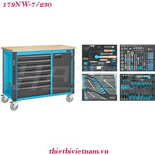 Bàn làm việc 7 ngăn 230 chi tiết hazet 179NW-7/230