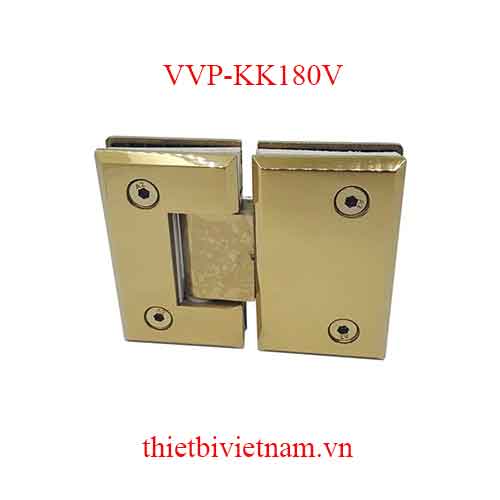 Bản lề kính kính 180 độ VVP màu vàng model VVP-KK180V