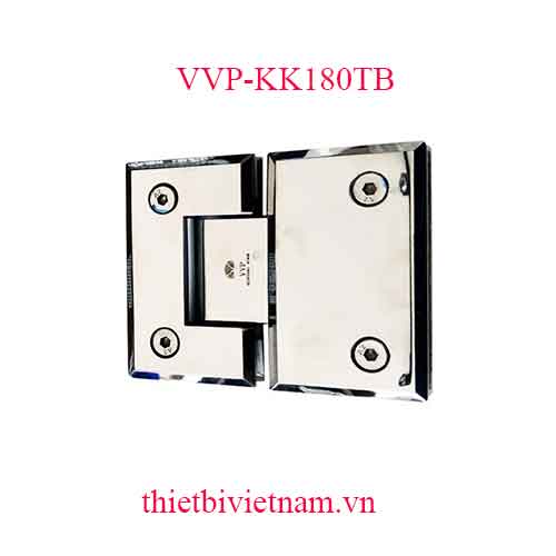 Bản lề kính kính 180 độ VVP trắng bóng model VVP-KK180TB