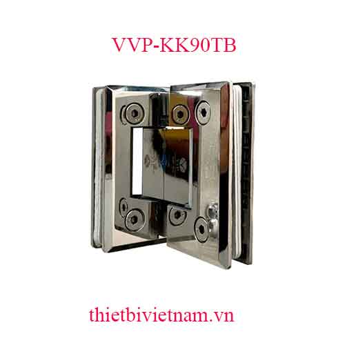 Bản lề kính kính 90 độ VVP trắng bóng model VVP-KK90TB
