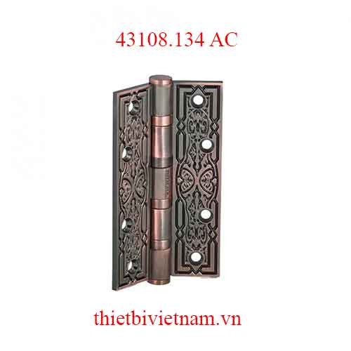 Bản lề lá HK kẽm dài 130mm dày 4mm nâu bóng model 43108.134 AC