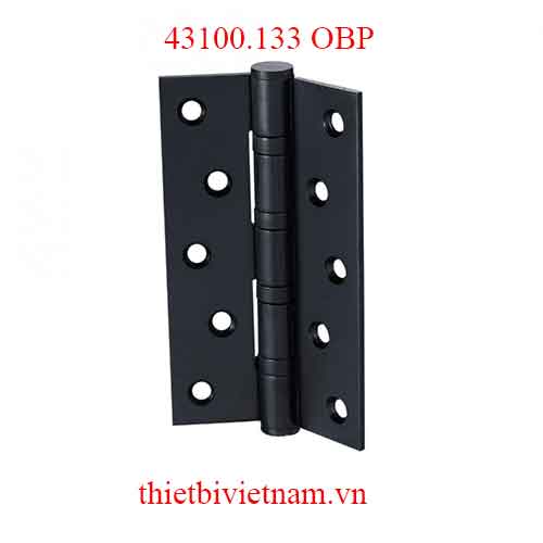 Bản lề lá inox 201 dài 132mm dày 3mm đen mờ model 43100.133 OBP