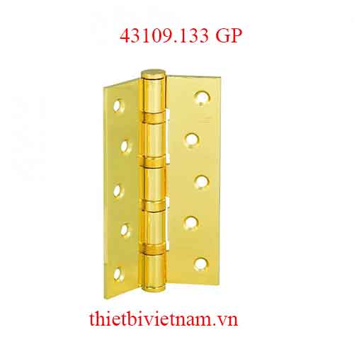 Bản lề lá sắt dài 131mm dày 3mm vàng bóng model 43109.133 GP