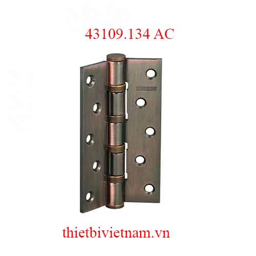 Bản lề lá sắt dài 131mm dày 4mm nâu bóng model 43109.134 AC