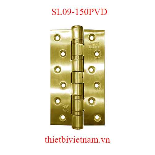 Bản lề vàng Inox 316 dài 150mm, dày 4mm model SL09-150PVD