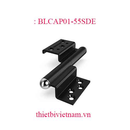 Bản lề1D vát cạnh hệ 55 Huy Hoàng màu đen BLCAP01-55SDE