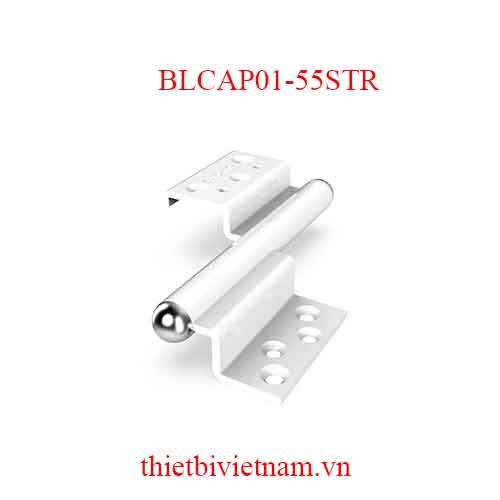 Bản lề1D vát cạnh hệ 55 Huy Hoàng màu trắng BLCAP01-55STR