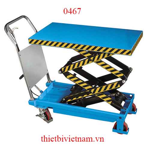 Bàn nâng thủy lực kết hợp xe đẩy tay 350kg, có thắng tay FERV model 0467
