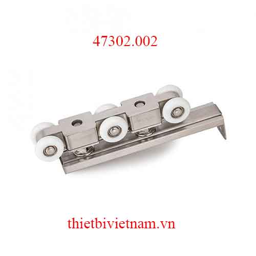 Bánh xe lùa treo 100kg 6 bánh nhựa, đế inox 201 model 47302.002