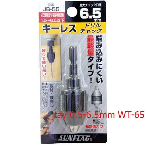 Bầu kẹp mũi khoan dùng cho máy cầm tay 0.5-6.5mm WT-65