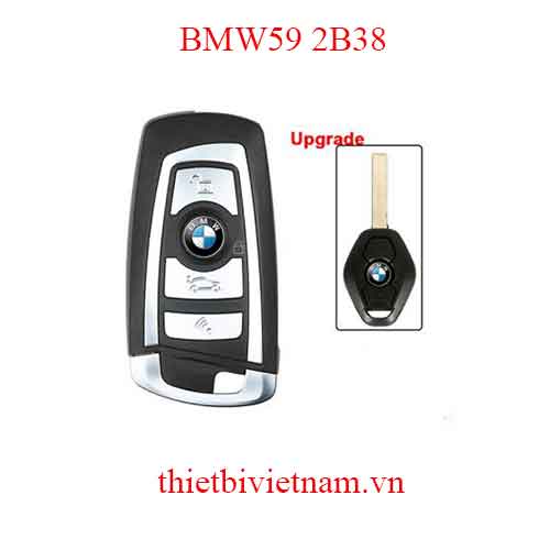 BMW CAS2 remote 3 button upgrade FILP SYLE (chìa CAS2 độ gập mẫu CAS4) 868mhz BMW59 2B38