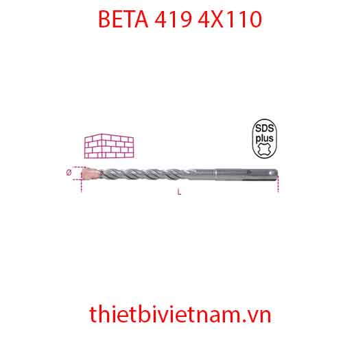 Bộ 10 chiếc HAMMER DRILL BITS BETA MODEL 419 4X110