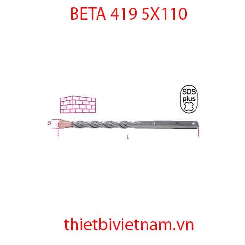 Bộ 10 chiếc HAMMER DRILL BITS BETA MODEL 419 5X110