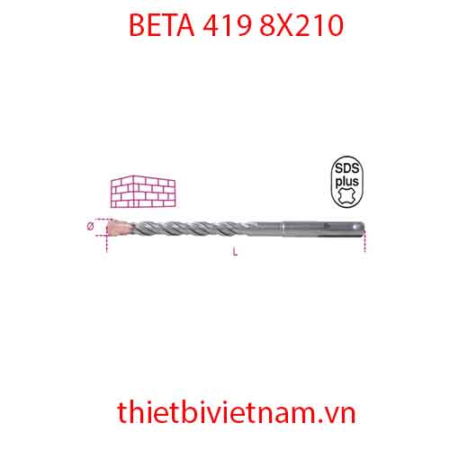 Bộ 10 chiếc HAMMER DRILL BITS BETA MODEL 419 8X210