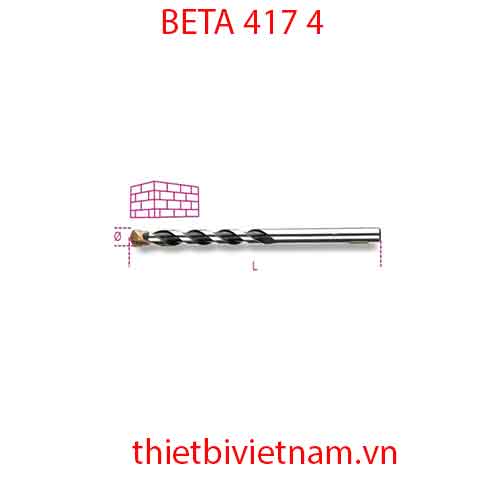 Bộ 10 chiếc HELICAL CYLINDRICAL MASONRY DRILL BETA MODEL 417 4