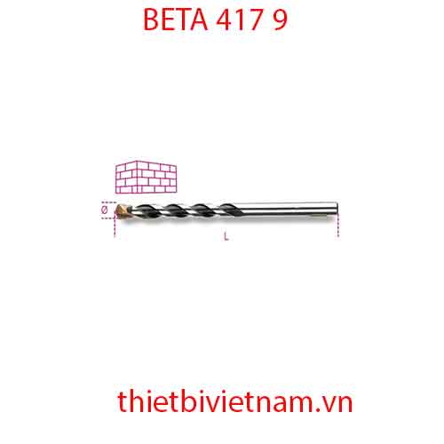 Bộ 10 chiếc HELICAL CYLINDRICAL MASONRY DRILL BETA MODEL 417 9