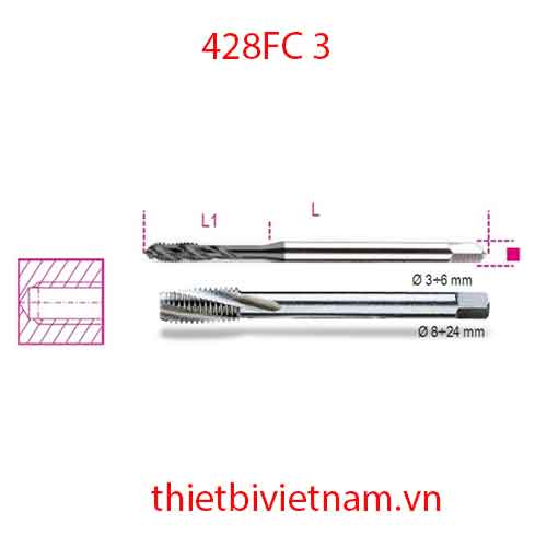 Bộ 10 chiếc MACHINE TAPS FOR BLIND HOLES BETA MODEL 428FC 3