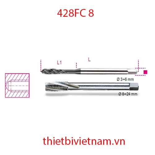 Bộ 10 chiếc MACHINE TAPS FOR BLIND HOLES BETA MODEL 428FC 8