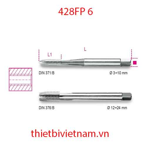 Bộ 10 chiếc MACHINE TAPS FOR CLEARANCE HOLES BETA MODEL 428FP 6