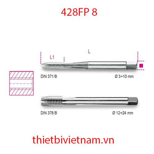 Bộ 10 chiếc MACHINE TAPS FOR CLEARANCE HOLES BETA MODEL 428FP 8