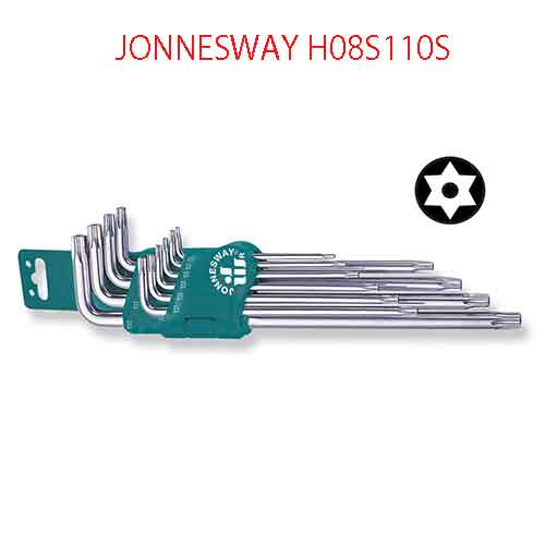 Bộ 10 tay L hoa thị 6 cánh 1 kiểu đầu vặn JONNESWAY H08S110S