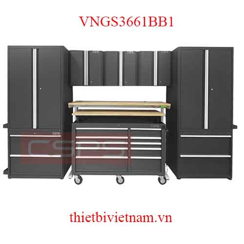 Bộ 10 tủ dụng cụ CSPS màu đen – 366cm VNGS3661BB1