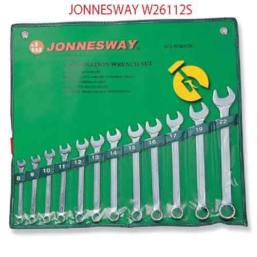 Bộ 12 cờ lê liền tròng hệ mét dải 8-22 JONNESWAY W26112S