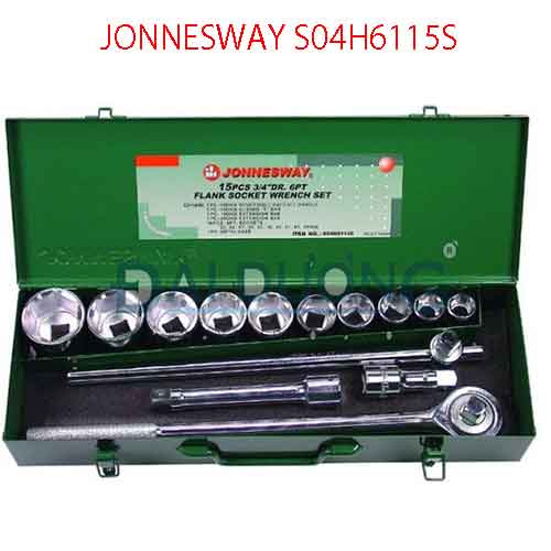 Bộ 15 khẩu và tay vặn 3/4 inch JONNESWAY S04H6115S