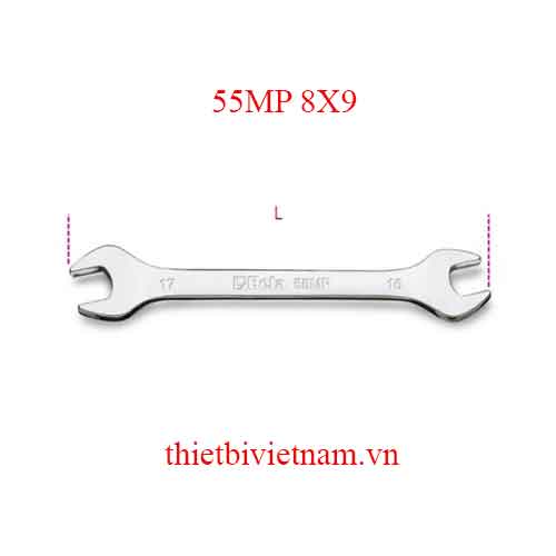 Bộ 2 chiếc DOUBLE OPEN END WRENCHES BRIGHT BETA MODEL 55MP 8X9